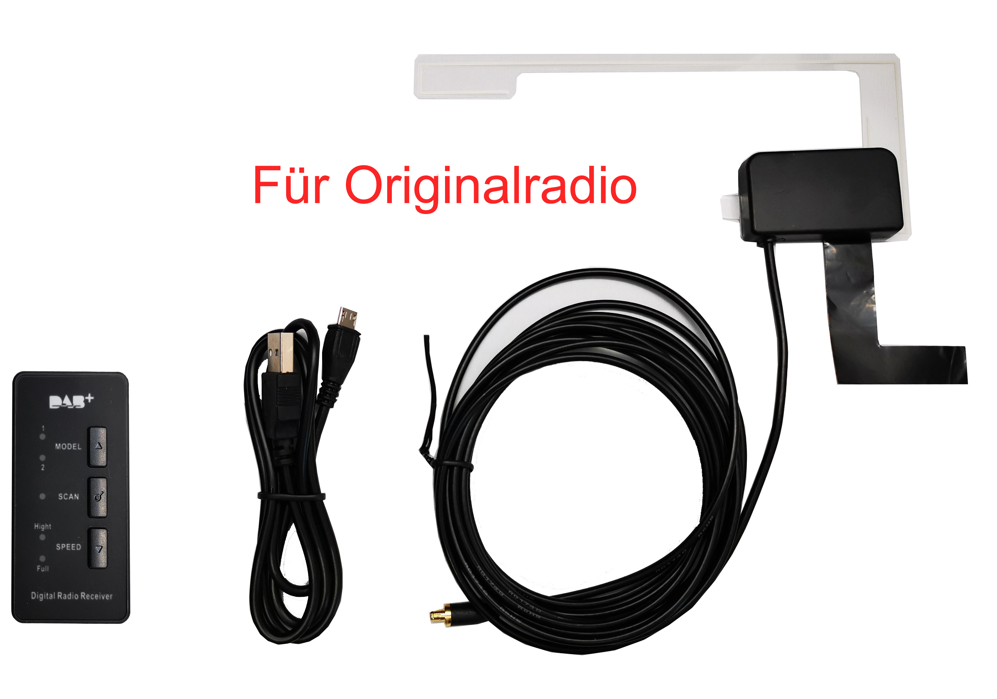 WE-WIN Auto-DAB-Digitalradioempfänger Auto-Direct-Plug-in-Schnittstelle USB-Digitalradio-Medienempfänger für Fahrzeuge 